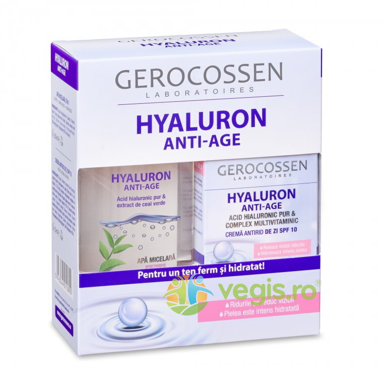 Oferte la Crema Antirid de Zi SPF10 Hyaluron 50ml + Apa Micelara Hyaluron 300ml