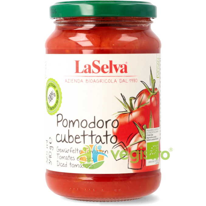 Oferte la Rosii Taiate Cubulete Ecologice/Bio 340g