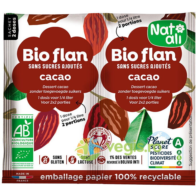 Oferte la Budinca de Cacao fara Zahar Ecologica/Bio 2x5.5g