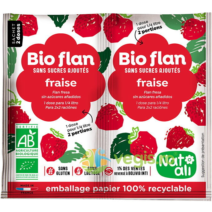 Oferte la Budinca de Capsuni fara Zahar Ecologica/Bio 2x4g