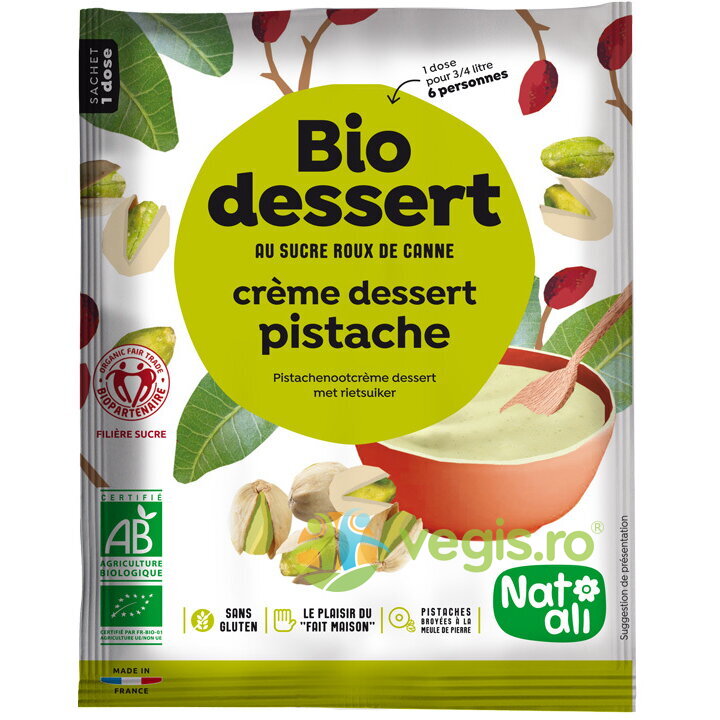 Oferte la Desert Crema cu Fistic fara Gluten Ecologic/Bio 60g