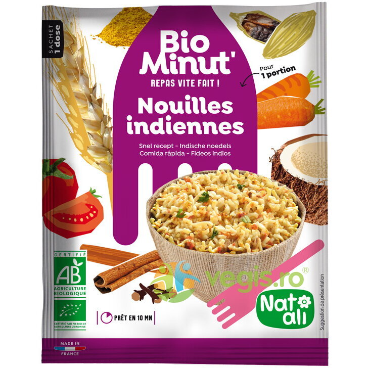 Oferte la Taitei (Noodles) Instant in Stil Indian Ecologici/Bio 80g