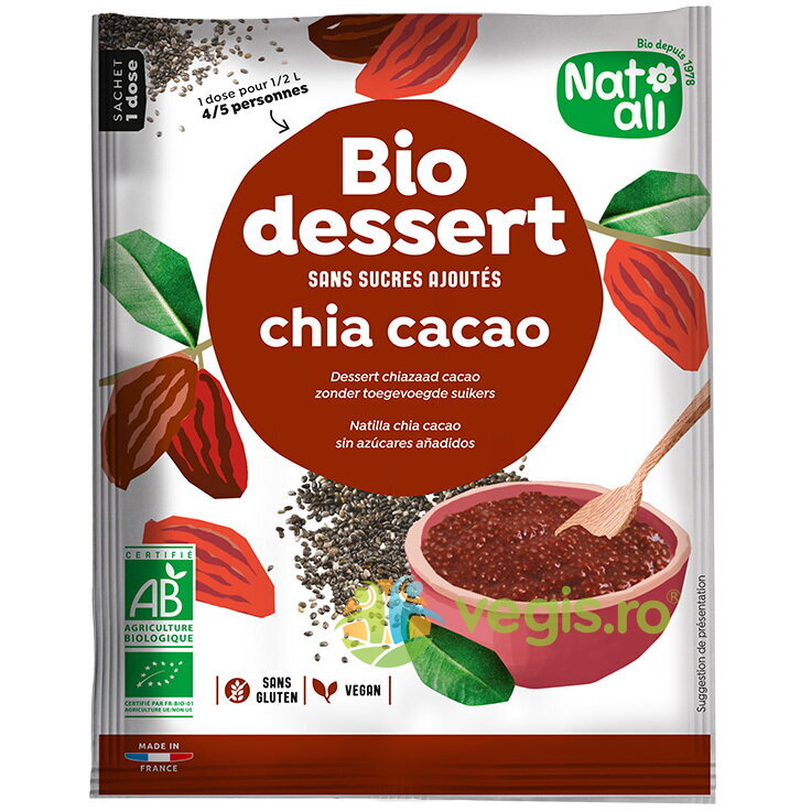 Oferte la Desert cu Chia si Cacao fara Zahar Ecologic/Bio 40g