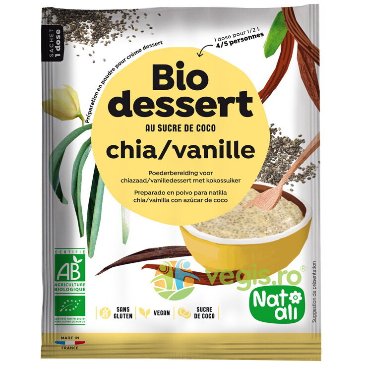 Oferte la Desert cu Chia si Vanilie fara Gluten Ecologic/Bio 40g