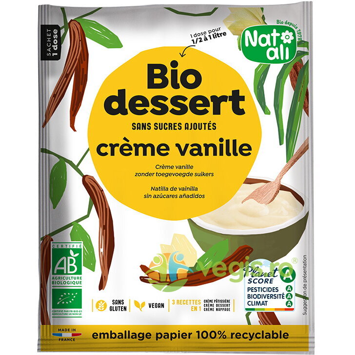 Oferte la Desert Crema cu Vanilie fara Zahar Ecologic/Bio 35g