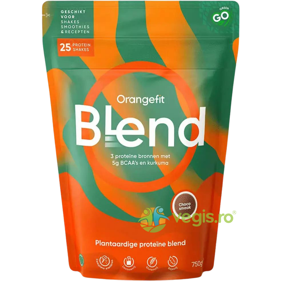 Oferte la Mix de Proteine Vegetale cu Ciocolata fara Gluten Proteine Blend 750g