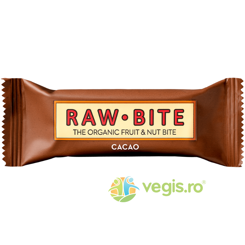 Oferte la Baton Raw cu Cacao fara Zahar Adaugat si fara Gluten Ecologic/Bio 50g