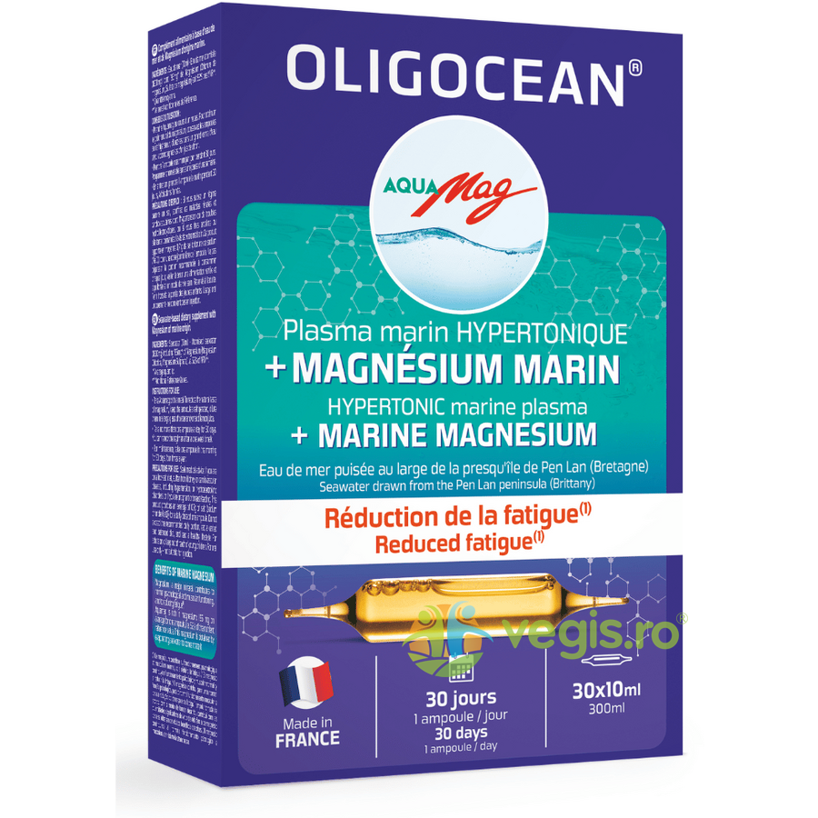 Oferte la Magneziu Marin Hipertonic AquaMag Oligocean 30 fiole x 10ml, Laboratoires Super Diet
