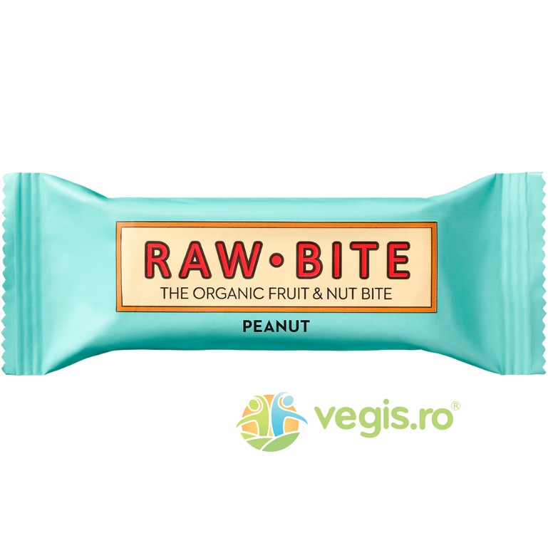 Oferte la Baton Raw cu Arahide fara Zahar Adaugat si fara Gluten Ecologic/Bio 50g