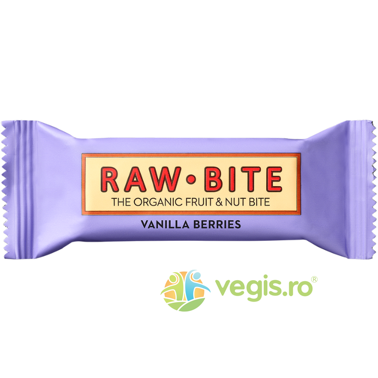 Oferte la Baton Raw cu Fructe de Padure si Vanilie fara Zahar Adaugat si fara Gluten Ecologic/Bio 50g
