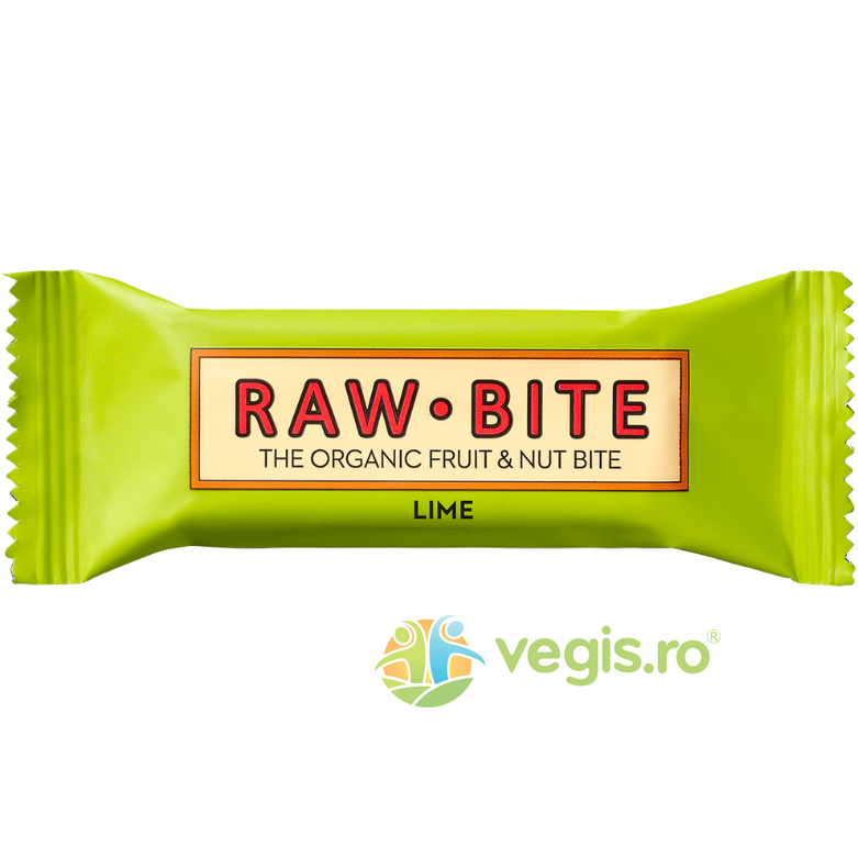 Oferte la Baton Raw cu Limeta Picanta fara Zahar Adaugat si fara Gluten Ecologica/Bio 50g
