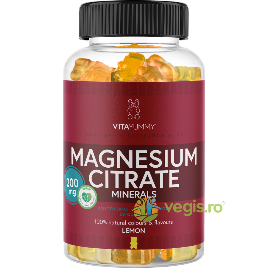 Oferte la Citrat de Magneziu Jeleuri Vegane cu Aroma de Lamaie 60buc