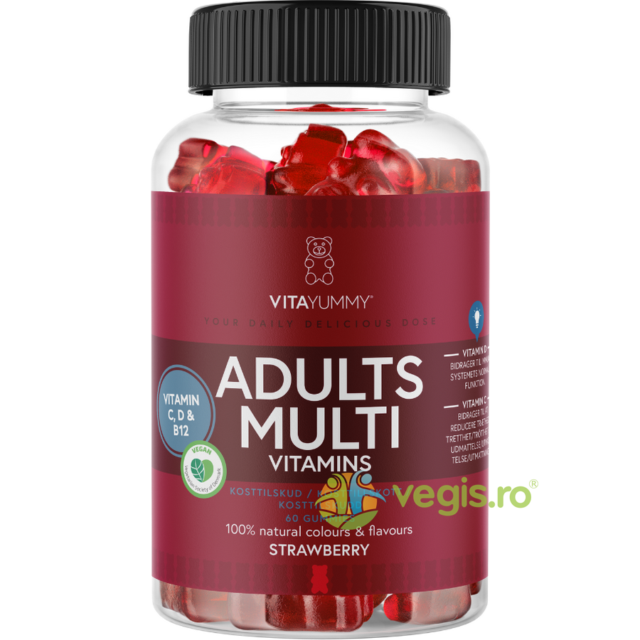 Oferte la Multivitamine pentru Adulti Ursuleti Gumati cu Aroma de Capsuni 60 jeleuri