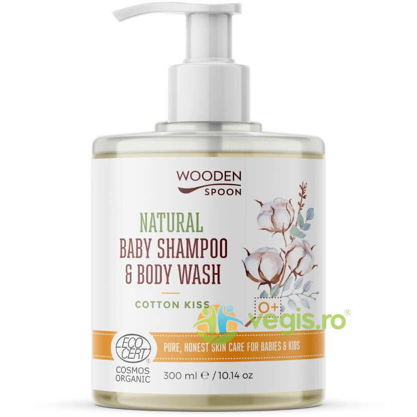 Oferte la Sampon si Gel de Dus pentru Copii si Bebelusi 0+ Luni Cotton Kiss Bio 300ml
