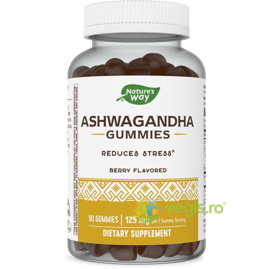 Oferte la Ashwagandha Gummy 125mg cu Aroma de Fructe de Padure 90 jeleuri Secom,