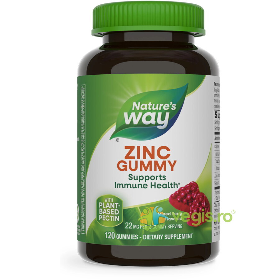 Oferte la Zinc Gummy 22mg cu Aroma de Fructe de Padure 120 jeleuri Secom,