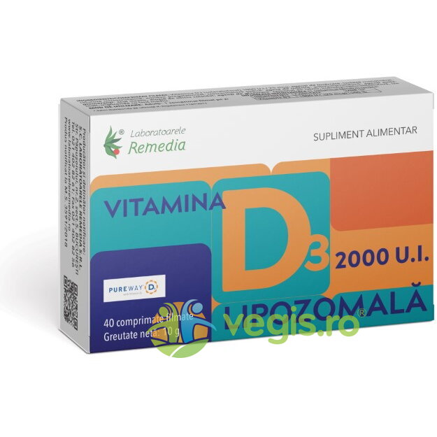 Oferte la Vitamina D3 2000UI Lipozomala 40cpr