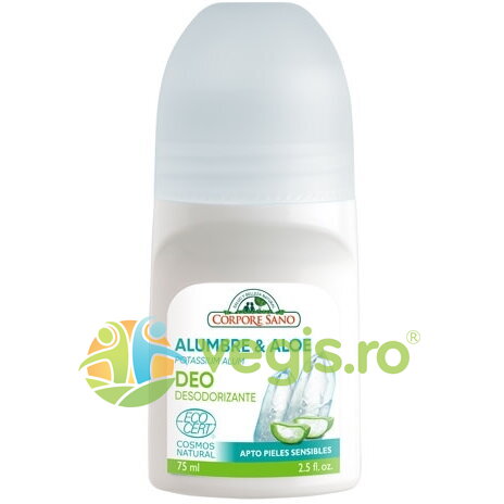 Oferte la Deodorant Roll-On cu Alaun si Aloe Vera fara Aluminiu si Alcool 75ml