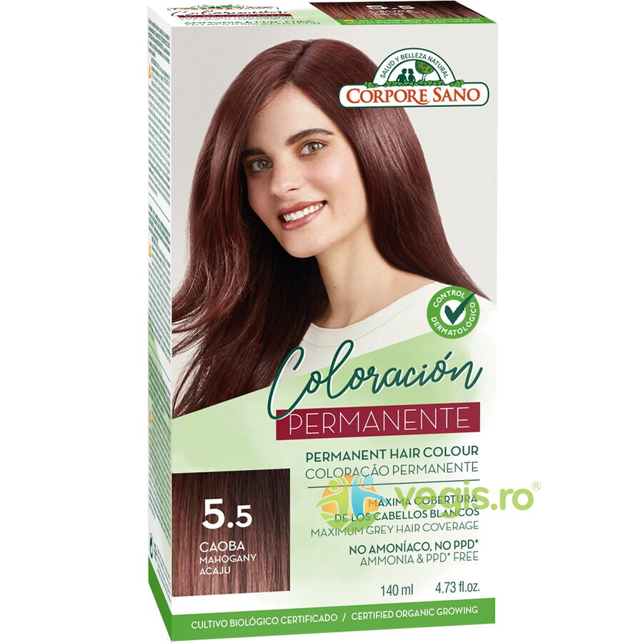 Oferte la Vopsea de Par Permanenta fara Amoniac 5.5 - Mahon 140ml
