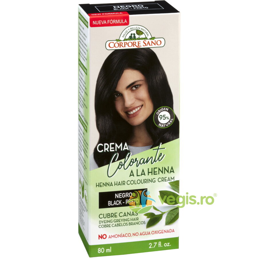 Oferte la Vopsea Henna Crema Semipermanenta - Negru 80ml