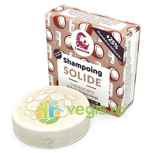 Oferte la Sampon Solid pentru Par Uscat cu Ulei de Cocos Virgin si Vanilie 70g