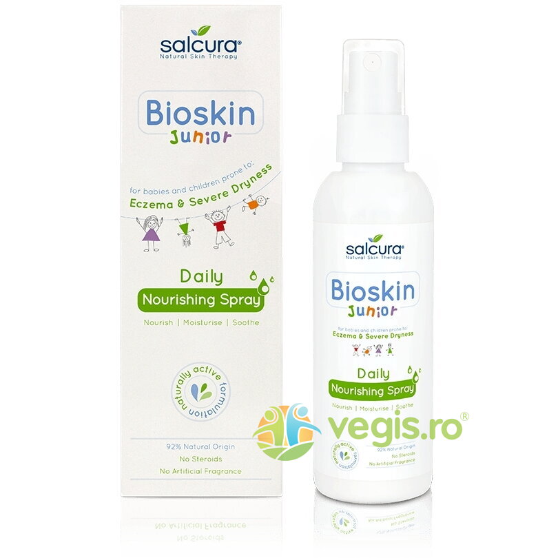 Oferte la Spray Nutritiv pentru Bebelusi si Copii pentru Piele foarte Uscata cu Eczeme Bioskin Junior 100ml
