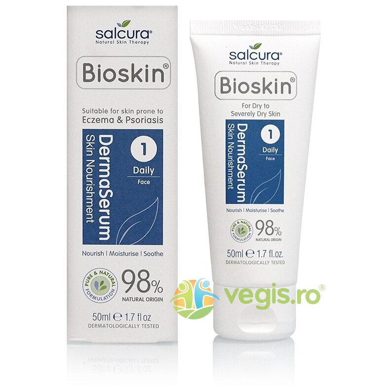Oferte la Dermaserum - Ser Facial Super Hidratant pentru Ten Predispus la Eczeme, Psoriazis sau Mancarimi 50ml