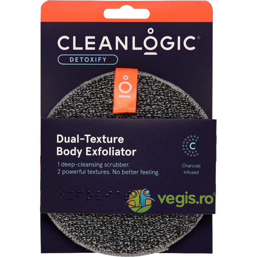 Oferte la Burete Exfoliant pentru Piele Sensibila cu Doua Texturi Detoxify 1buc