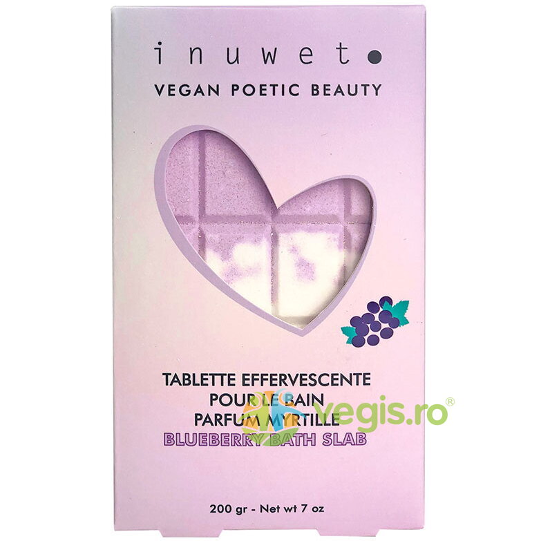Oferte la Tableta Efervescenta pentru Baie in Forma de Ciocolata cu Parfum de Coacaze 200g
