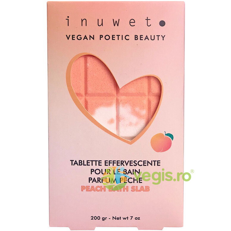 Oferte la Tableta Efervescenta pentru Baie in Forma de Ciocolata cu Parfum de Piersica 200g
