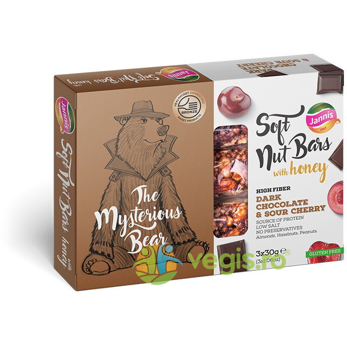 Oferte la Batoane Moi cu Miere, Ciocolata Neagra si Cirese fara Gluten 3x30g