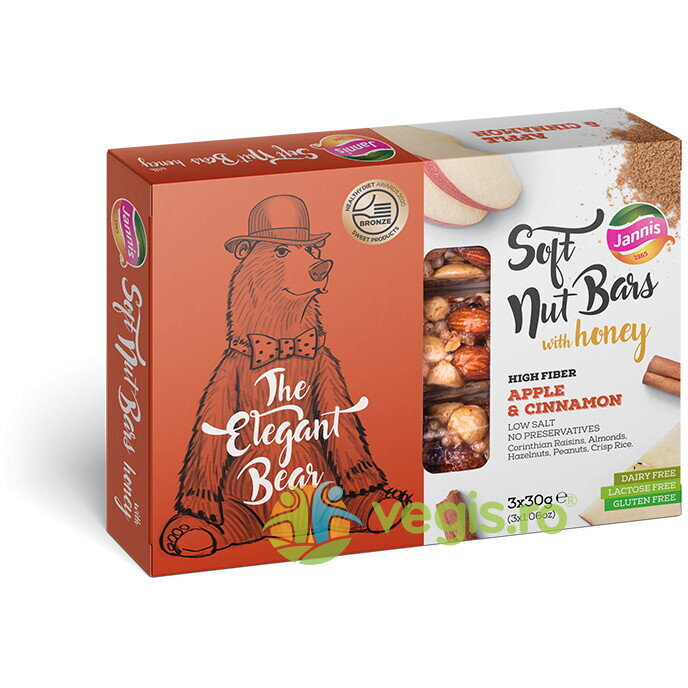 Oferte la Batoane cu Nuci, Miere, Mar si Scortisoara fara Gluten 3x30g