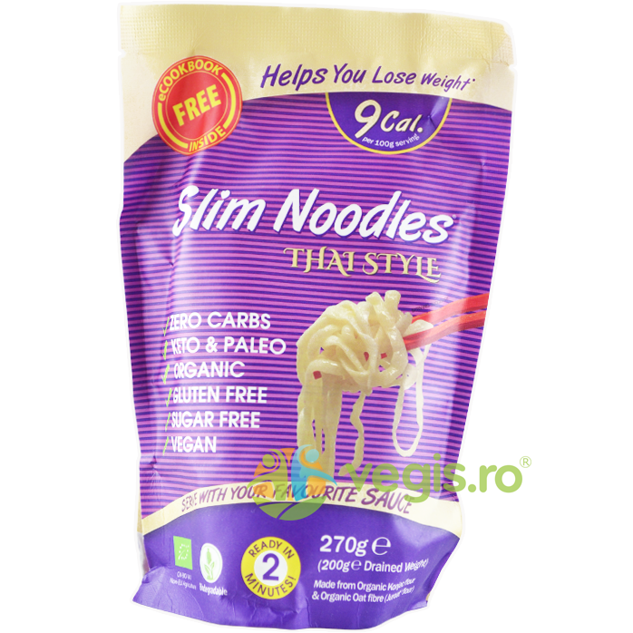 Oferte la Taitei Thai din Faina de Konjac fara Gluten, Keto Ecologici/Bio 270g