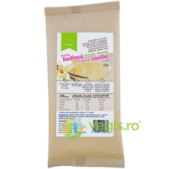 Oferte la Budinca de Vanilie Low Carb cu Faina de Konjac fara Gluten 35g