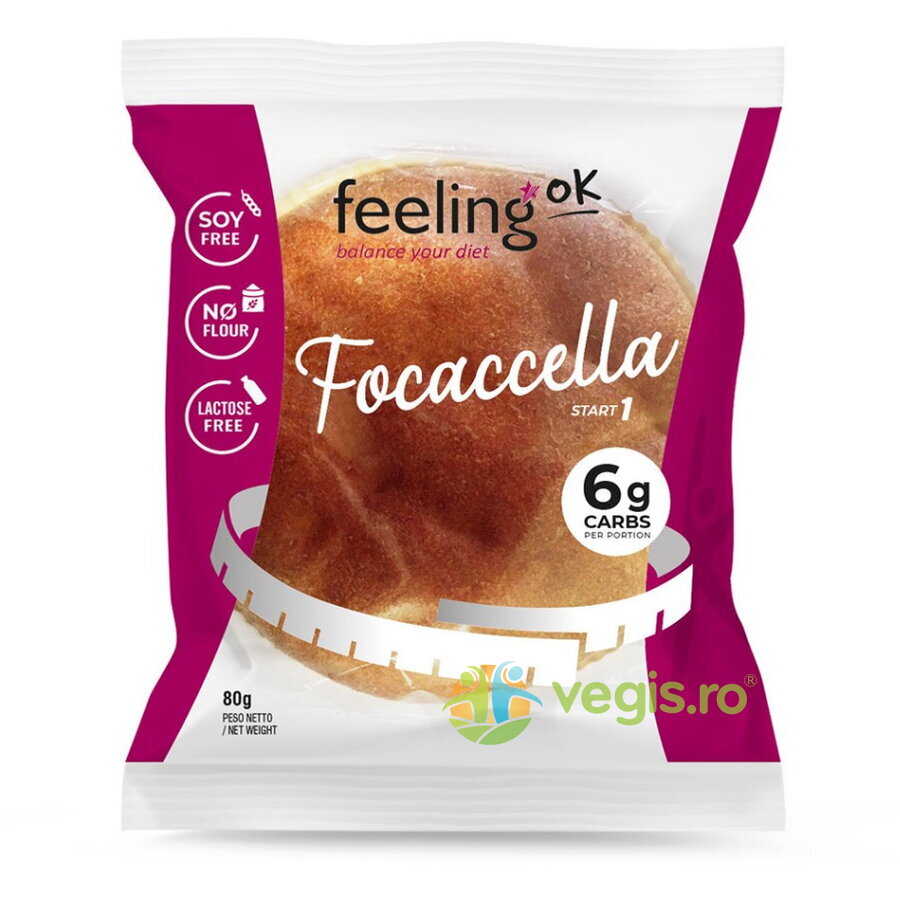 Oferte la Focaccia Proteica, fara Zahar Adaugat, Low-Carb 80g