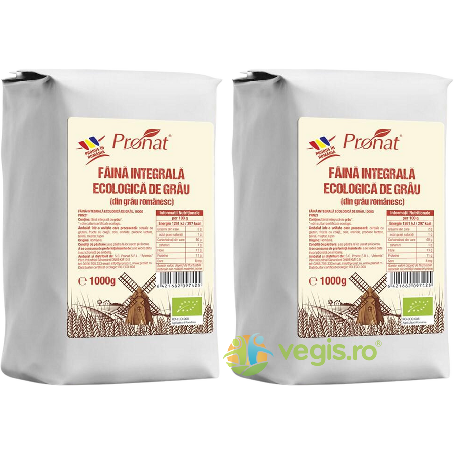 Oferte la Pachet Faina Integrala de Grau Ecologica/Bio 1kg+1kg