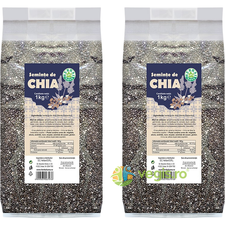 Oferte la Pachet Seminte de Chia 500g+500g