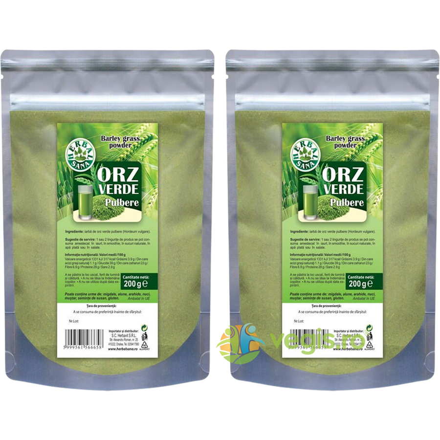 Oferte la Pachet Orz Verde Pulbere 200g+200g
