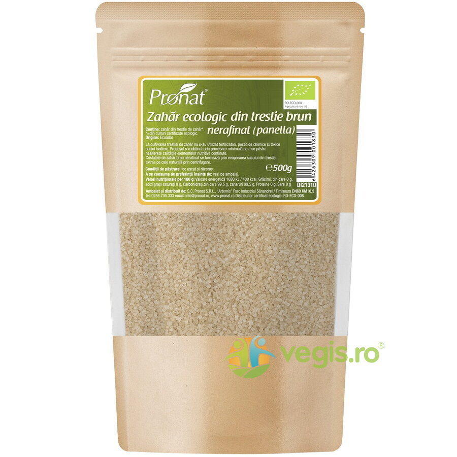 Oferte la Zahar Brun din Trestie de Zahar Ecologic/Bio 500g