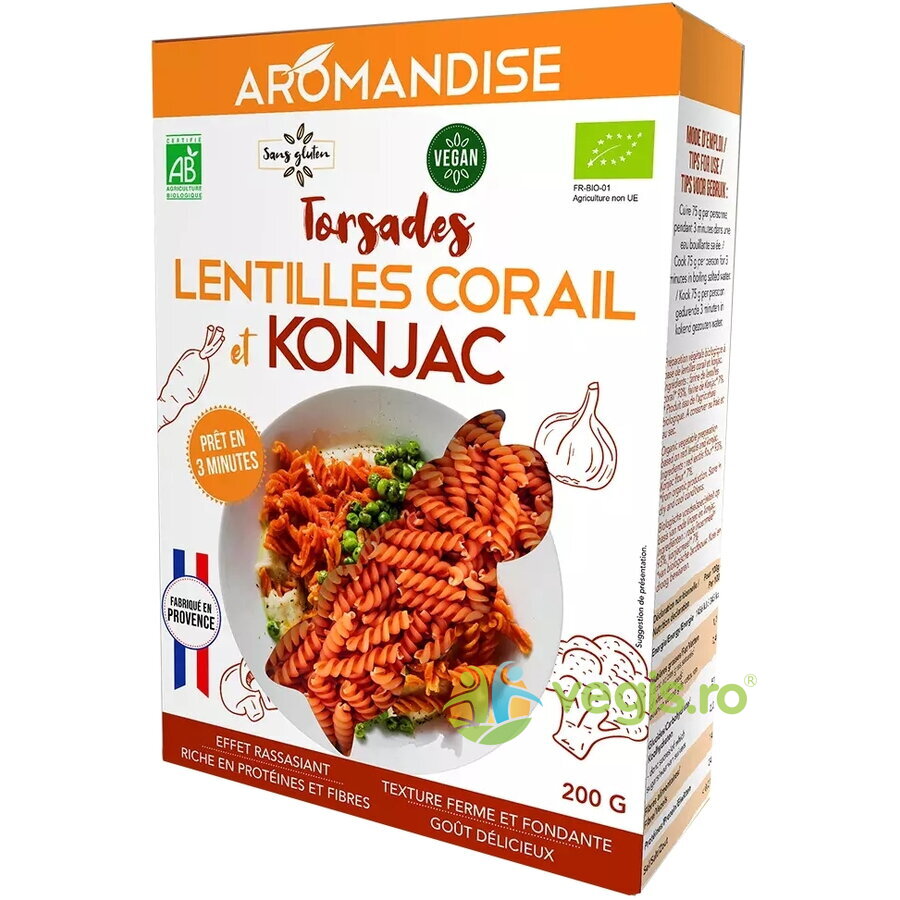 Oferte la Paste Fusilli din Linte Coral si Konjac Ecologice/Bio 200g