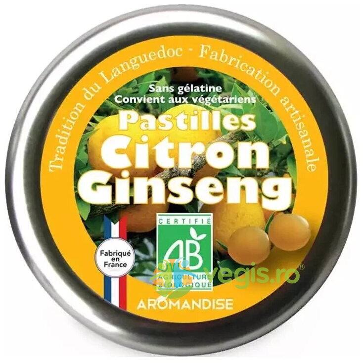 Oferte la Bomboane Artizanale cu Lamaie si Ginseng Ecologice/Bio 45g