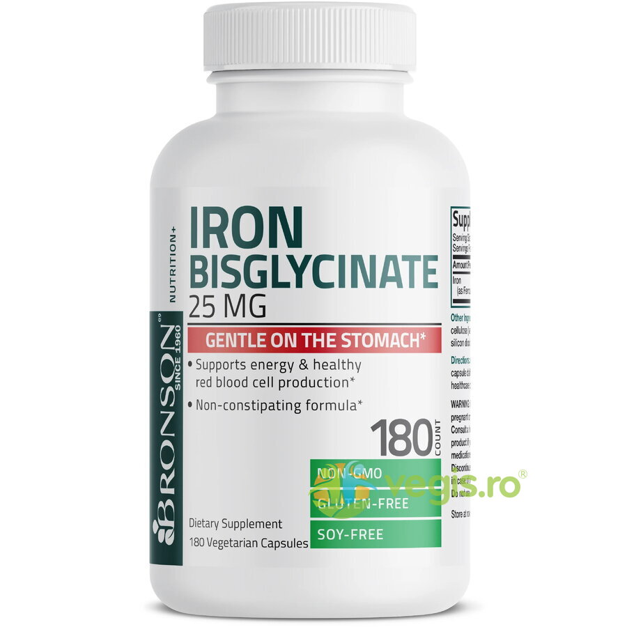 Oferte la Fier Bisglicinat 25mg 180cps vegetale