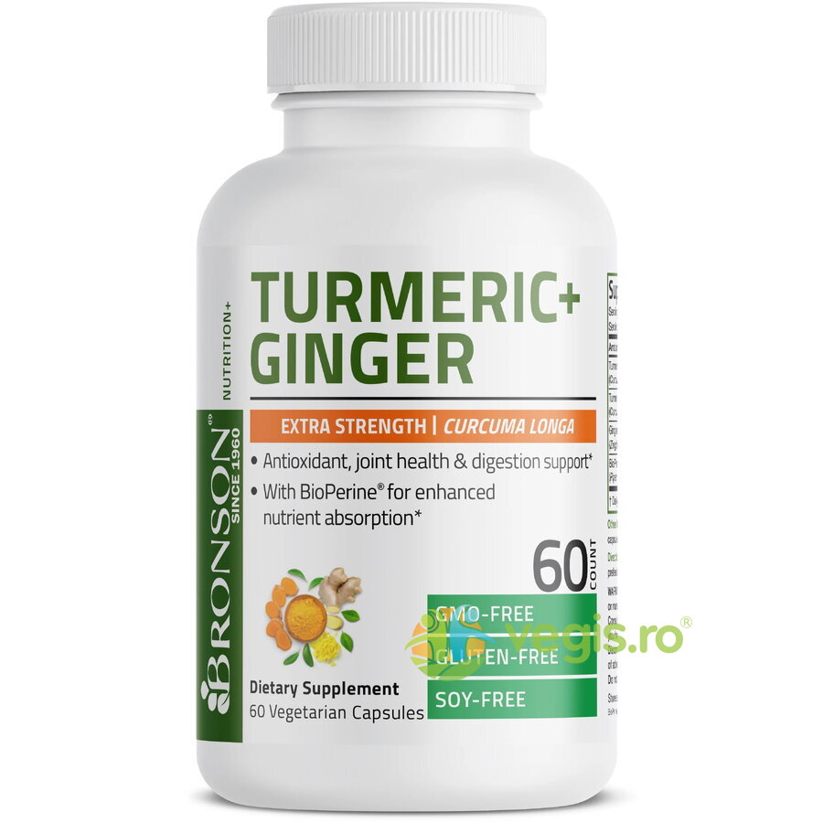 Oferte la Turmeric si Ginger (Ghimbir) 1950mg 60cps