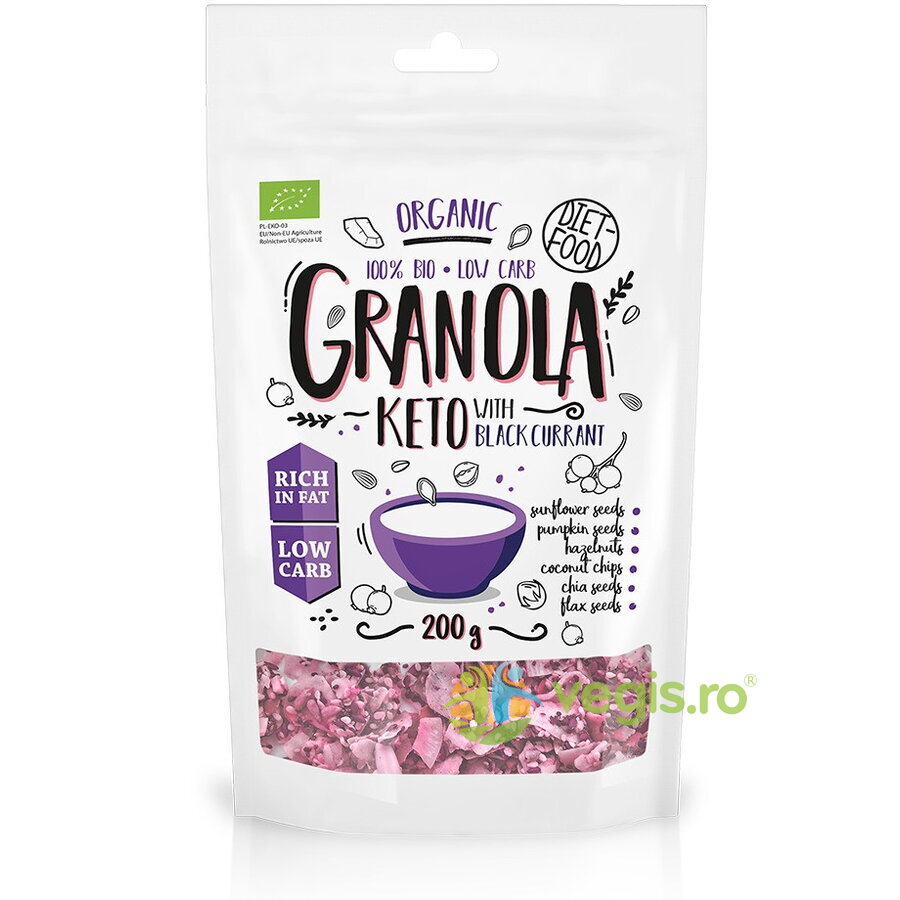 Oferte la Granola Keto cu Coacaze Negre Ecologica/Bio 200g