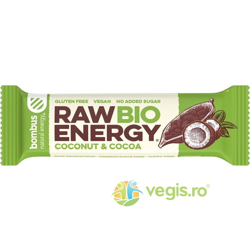 Oferte la Baton Energizant cu Nuca de Cocos si Cacao fara Gluten 50g