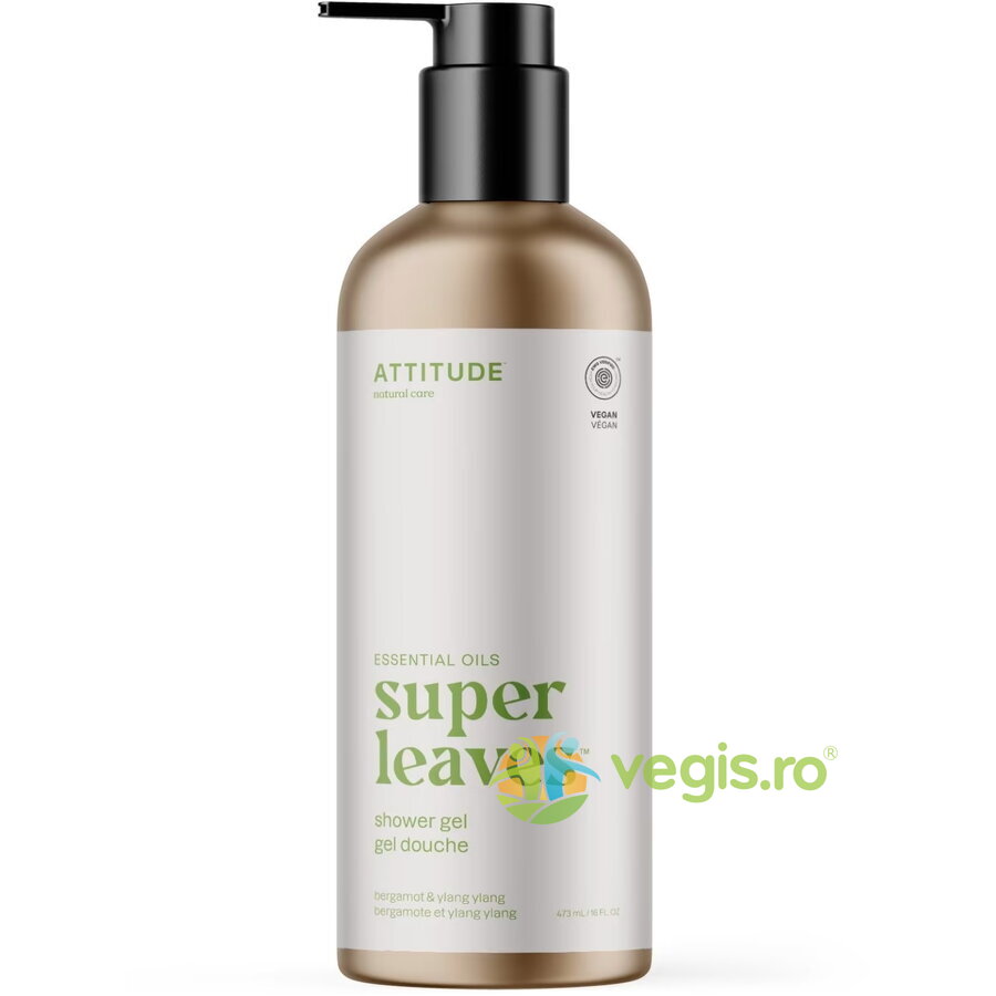 Oferte la Gel de Dus cu Bergamota si Ylang Ylang Super Leaves 473ml