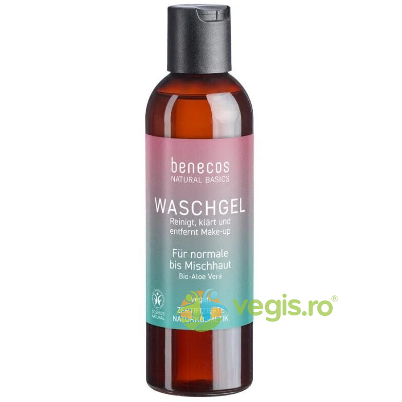 Oferte la Gel de Spalare Demachiant pentru Ten Normal sau Mixt cu Aloe Vera 200ml