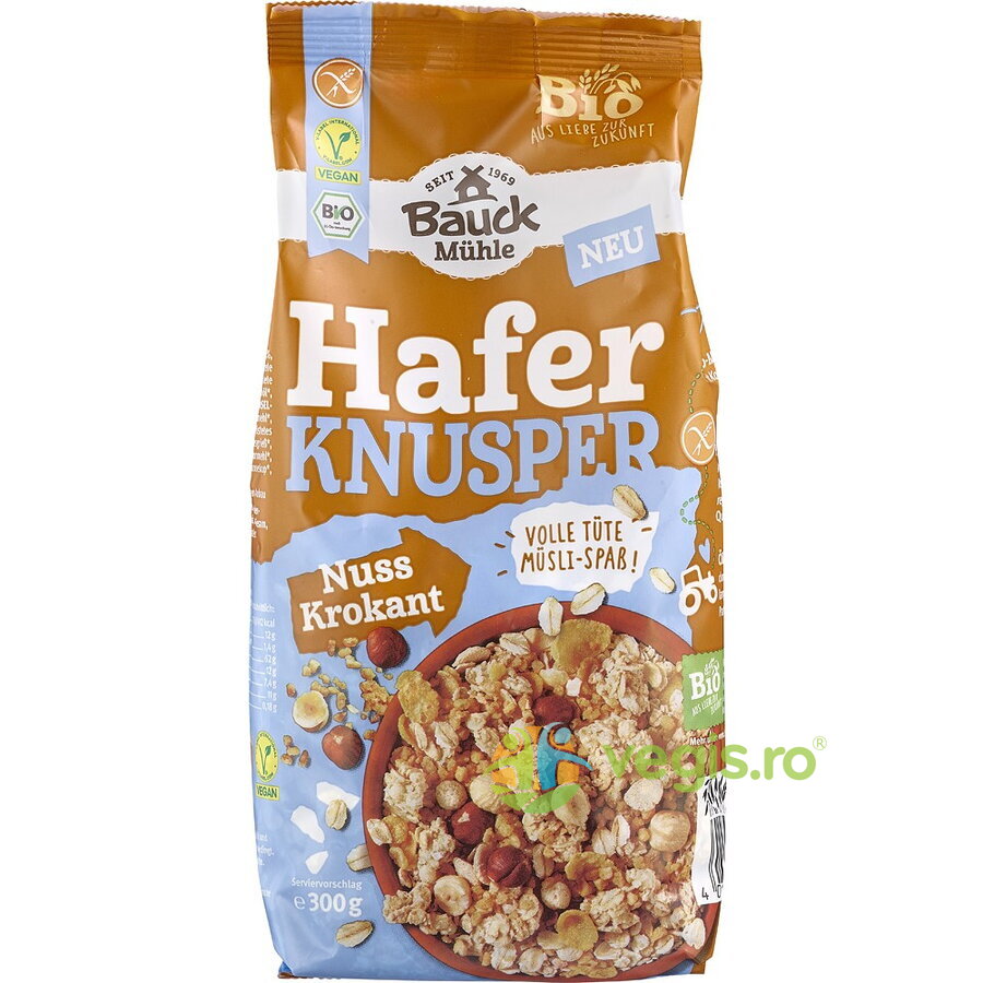 Oferte la Musli Crocant cu Ovaz si Nuci fara Gluten Ecologic/Bio 300g