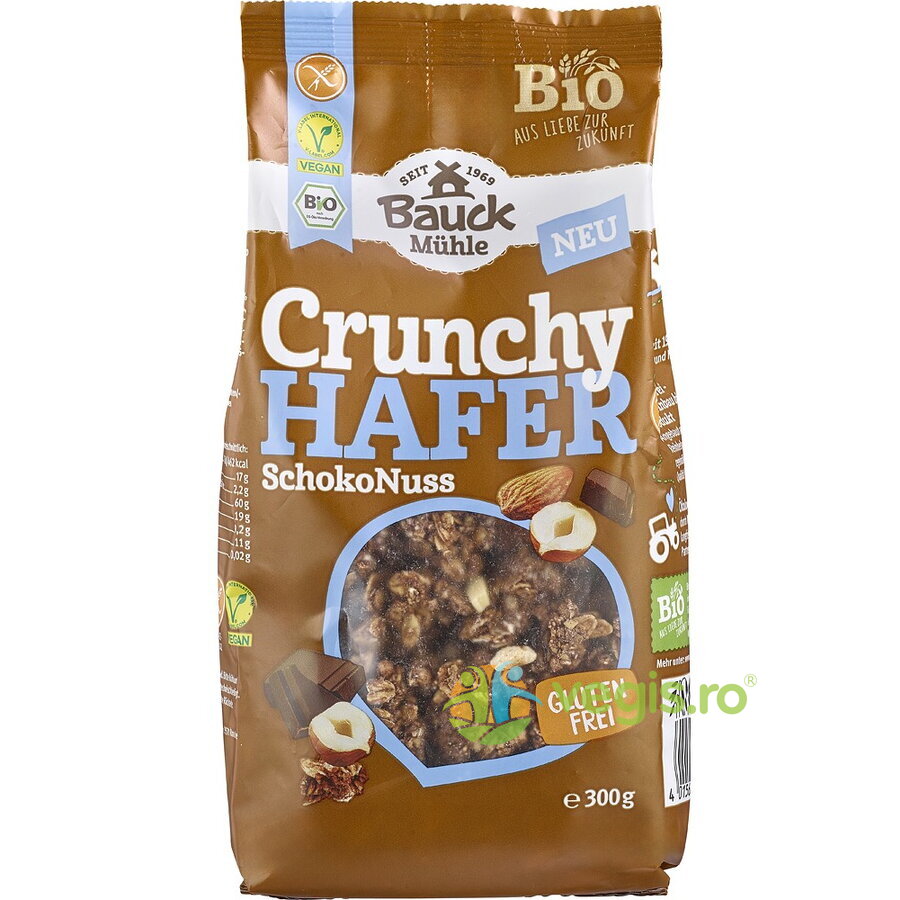 Oferte la Musli Crocant cu Ciocolata si Nuca fara Gluten Ecologic/Bio 300g
