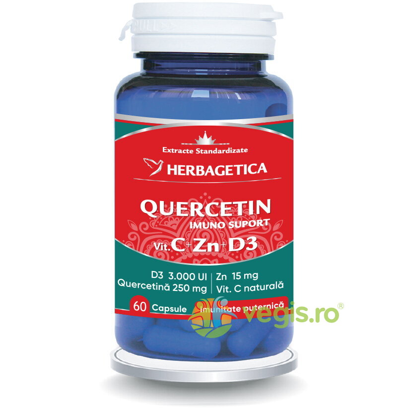 Oferte la Quercetin Imuno Suport (Vitamina C + Zn + D3) 60cps